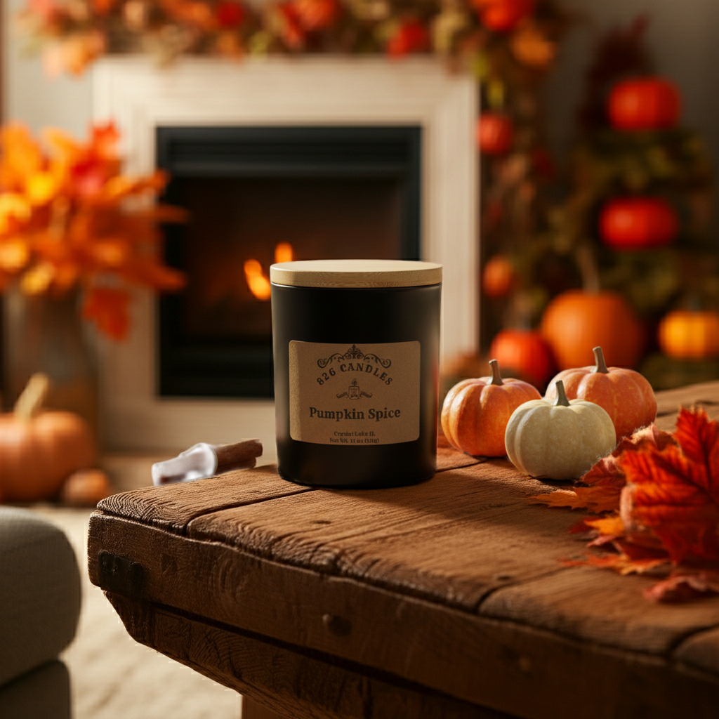 Pumpkin Spice scented, 11oz Candle, Fall decor, Thanksgiving decor.