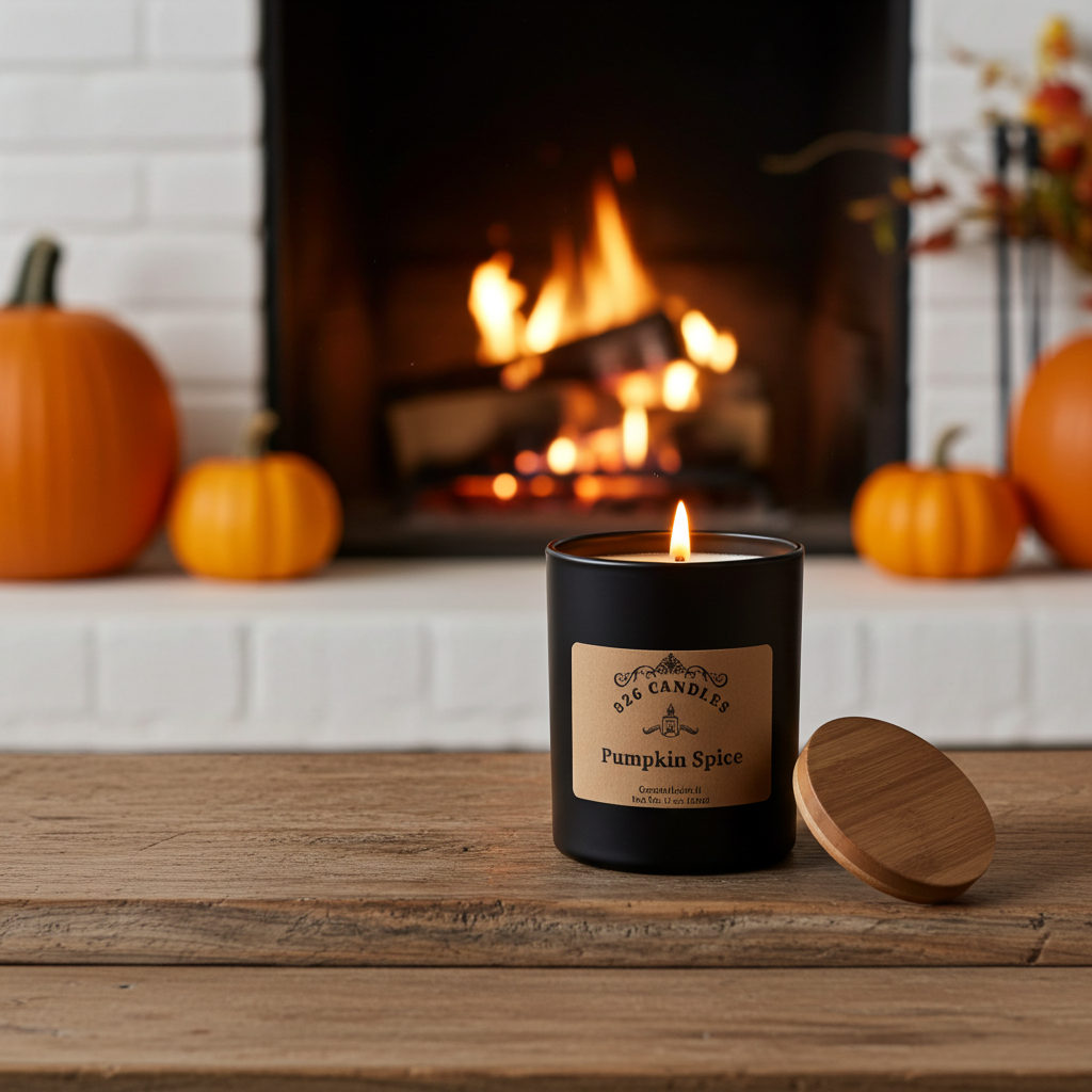 Pumpkin Spice scented, 11oz Candle, Fall decor, Thanksgiving decor.