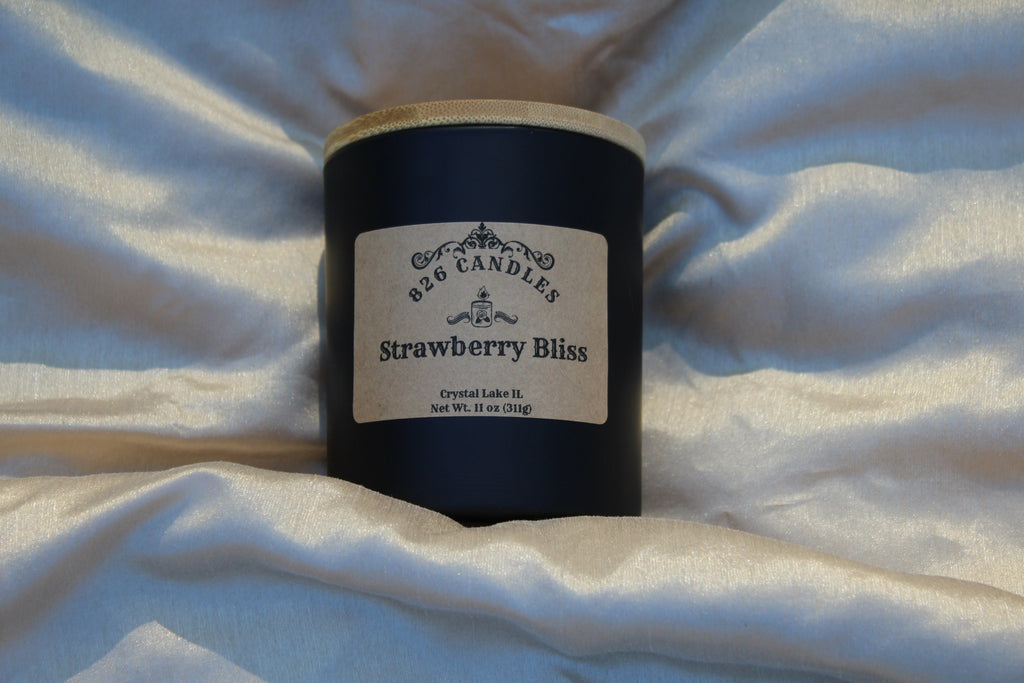 Strawberry Bliss Candle: 11oz Soy Wax Candle