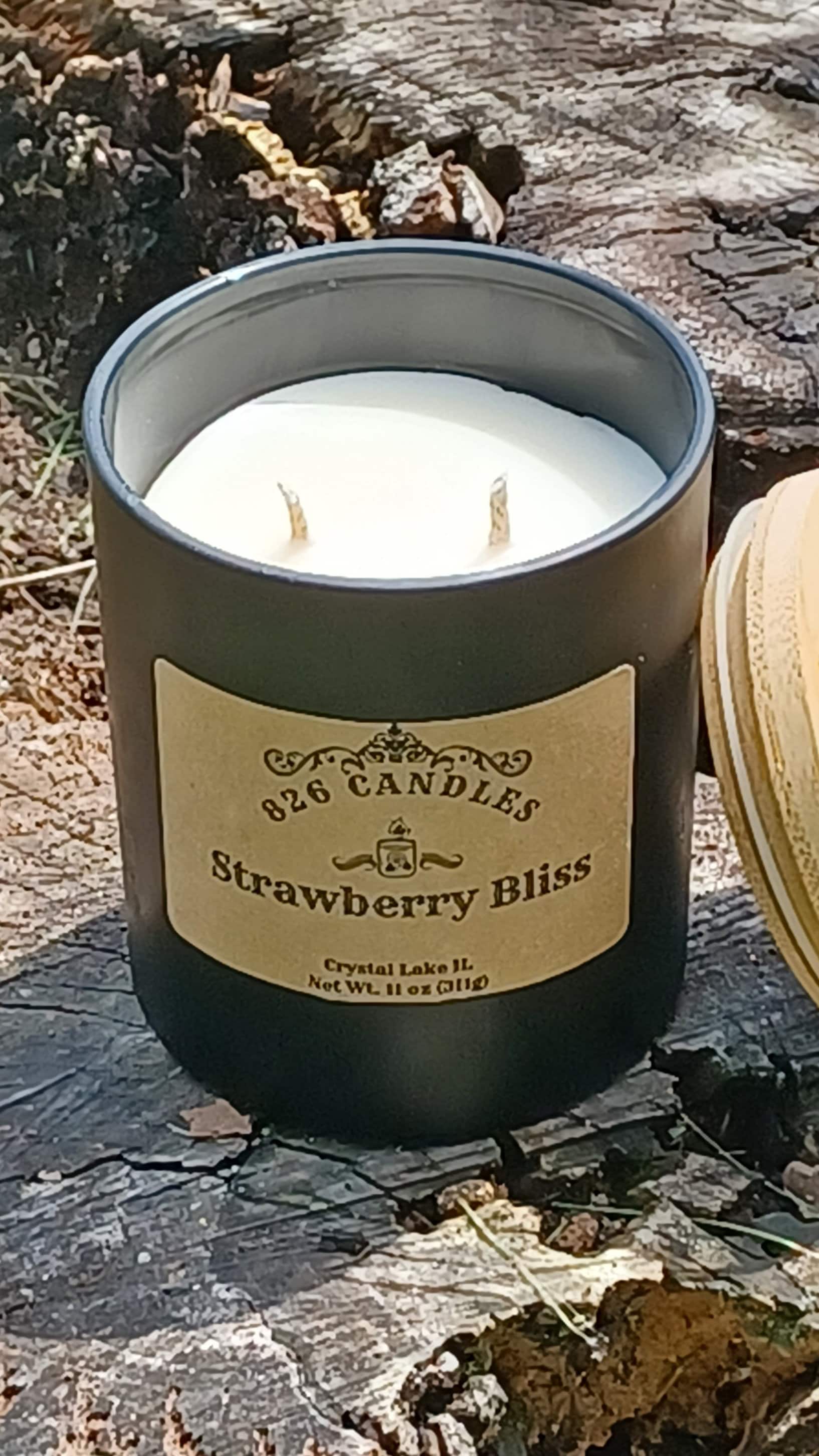 Strawberry Bliss Candle: 11oz Soy Wax Candle