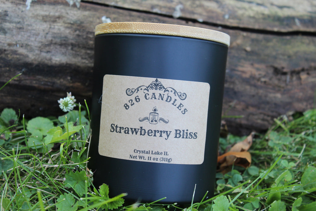 Strawberry Bliss Candle: 11oz Soy Wax Candle