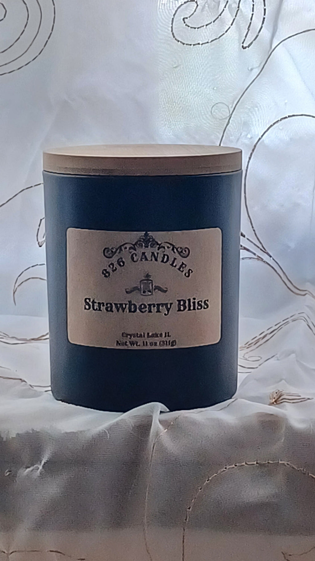 Strawberry Bliss Candle: 11oz Soy Wax Candle