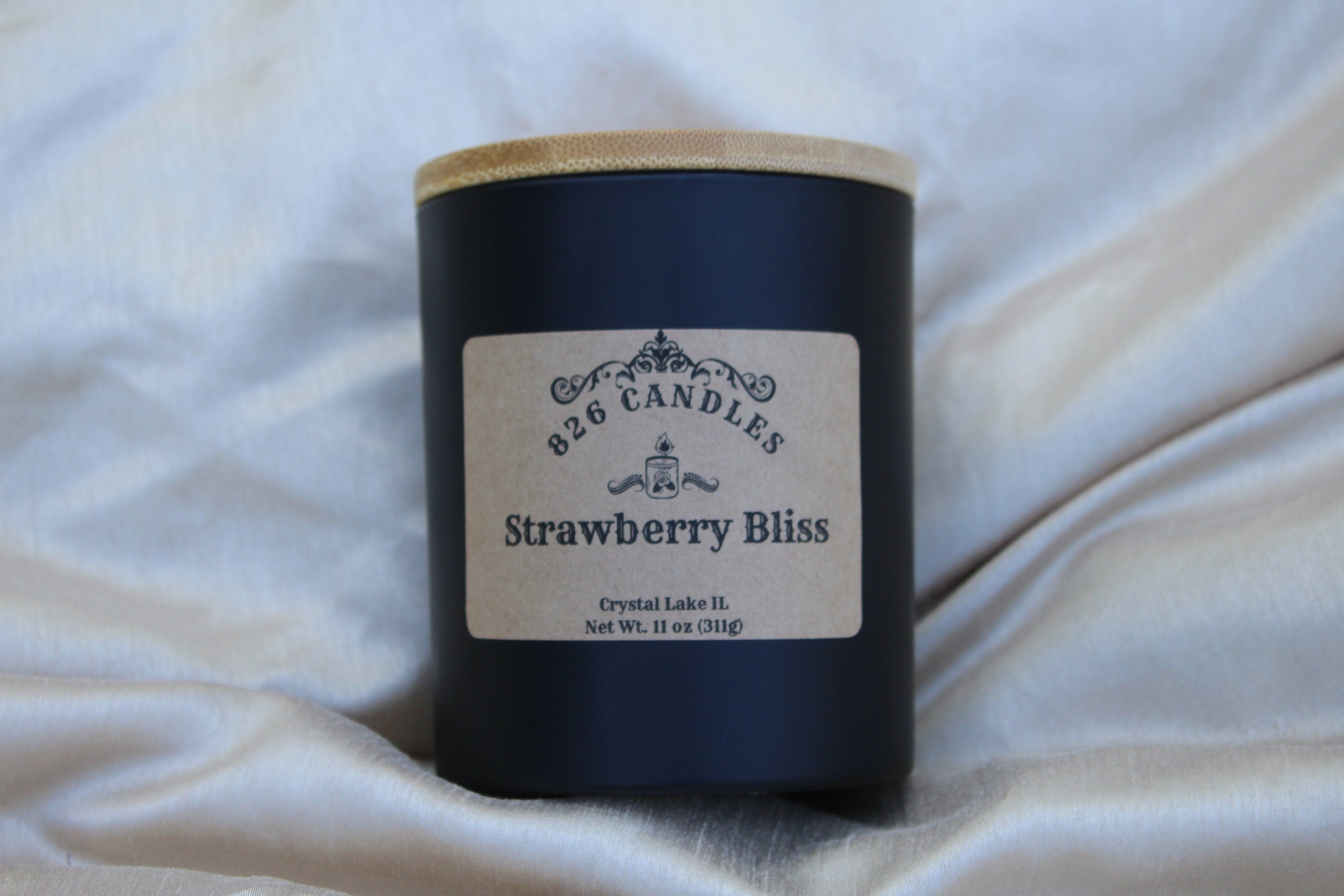 Strawberry Bliss Candle: 11oz Soy Wax Candle