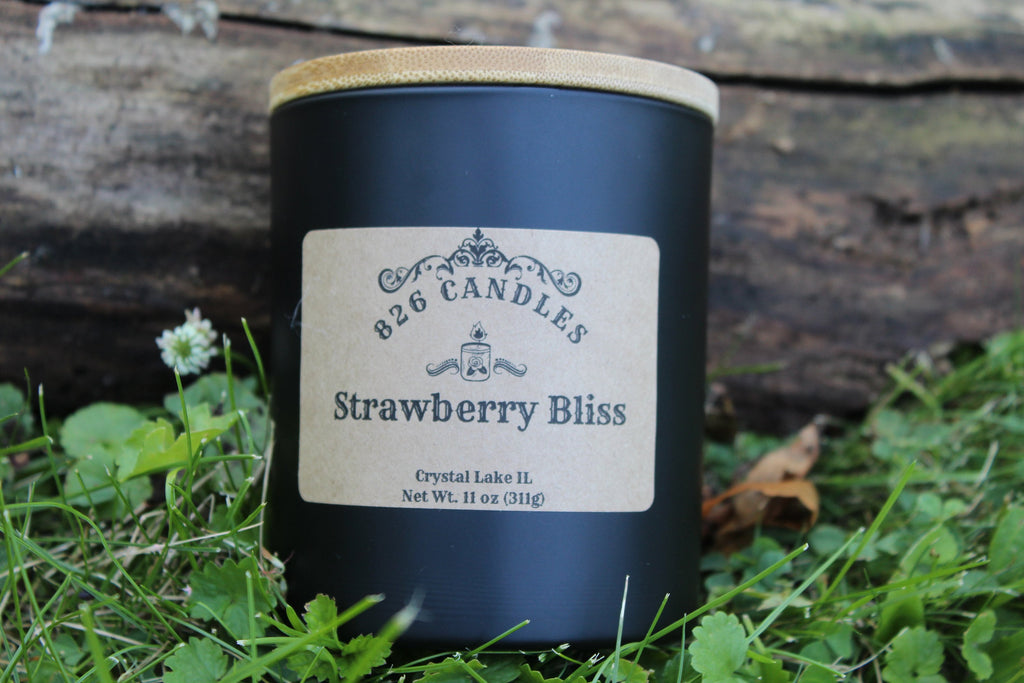 Strawberry Bliss Candle: 11oz Soy Wax Candle