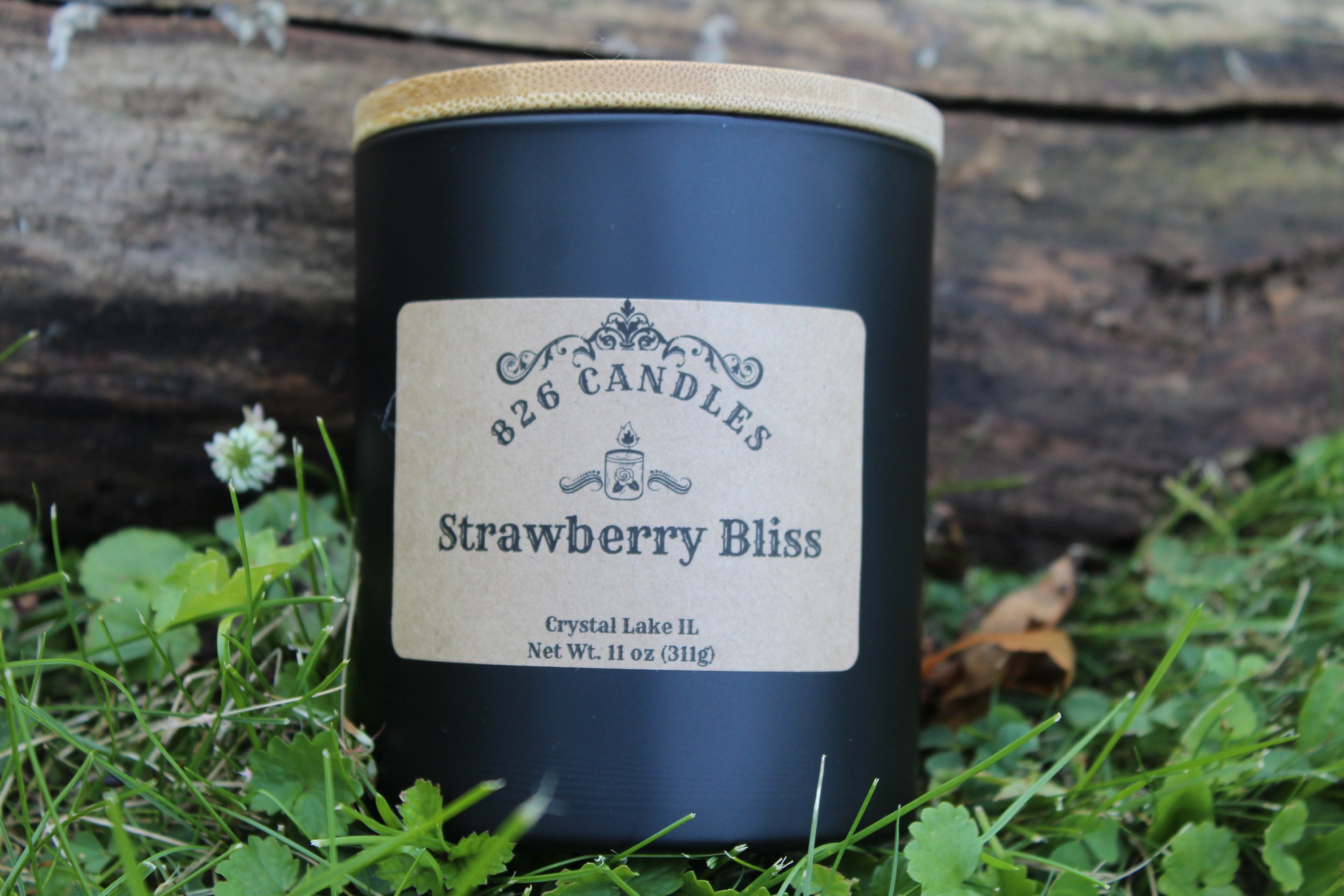 Strawberry Bliss Candle: 11oz Soy Wax Candle