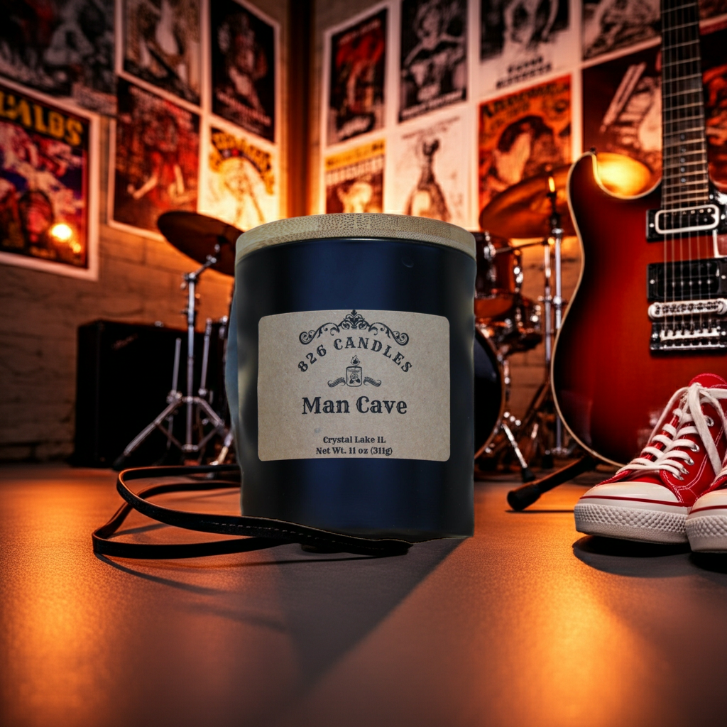 Man Cave Candle - 11oz Amber Bergamot Myrrh