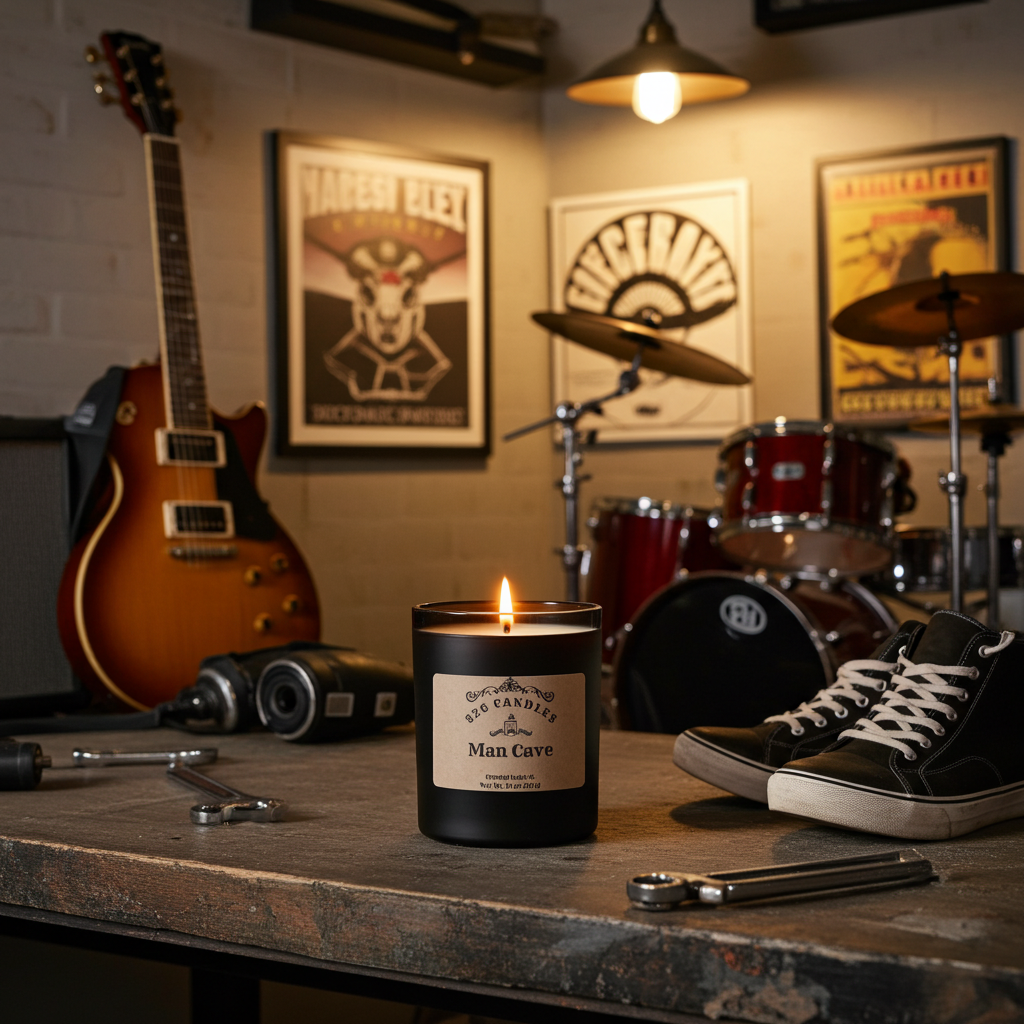 Man Cave Candle - 11oz Amber Bergamot Myrrh