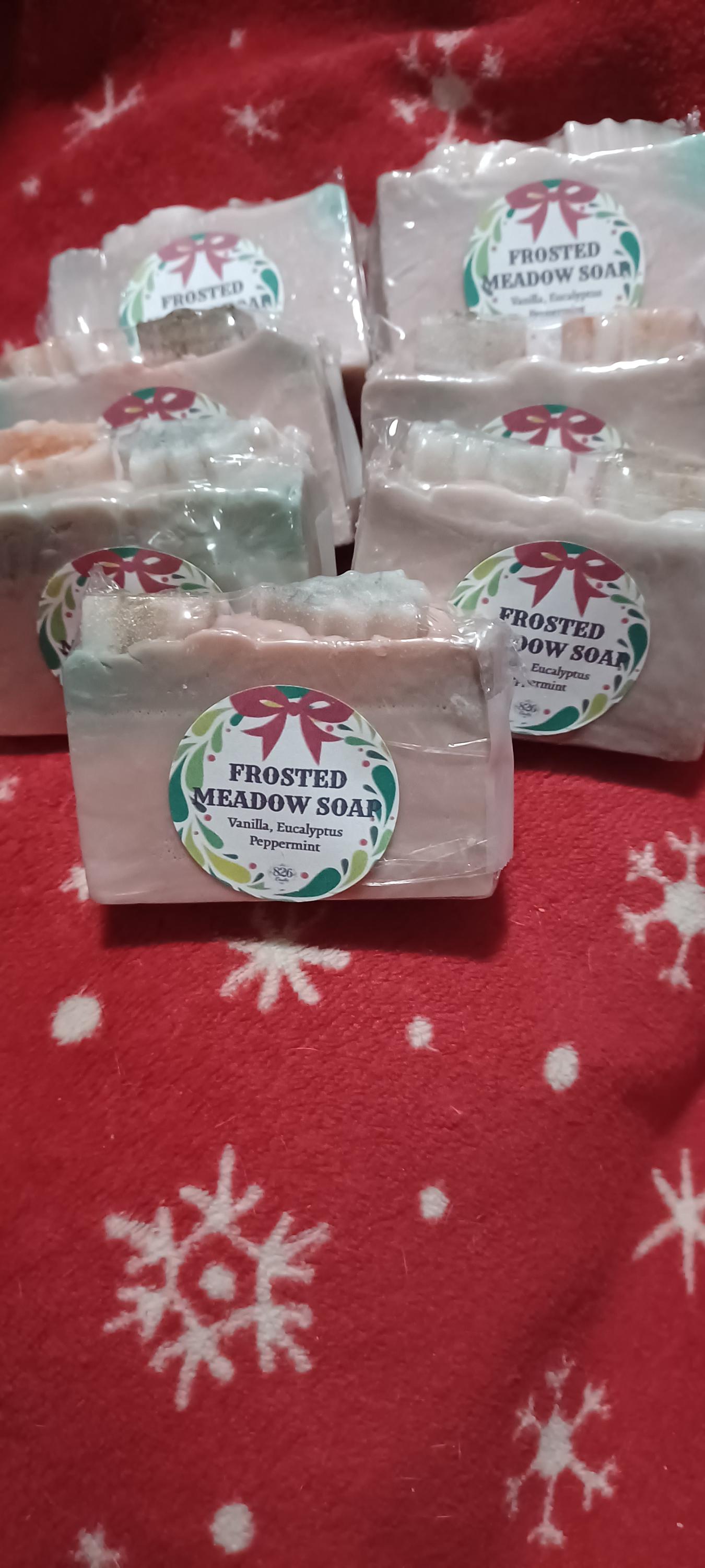 Frosted Meadow Soap – Vanilla • Eucalyptus • Peppermint scented soap