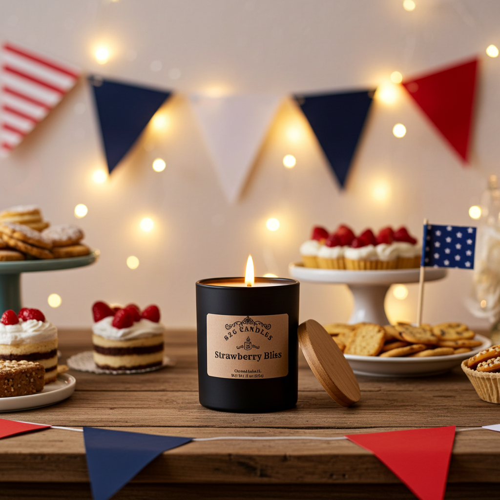 Strawberry Bliss Candle: 11oz Soy Wax Candle