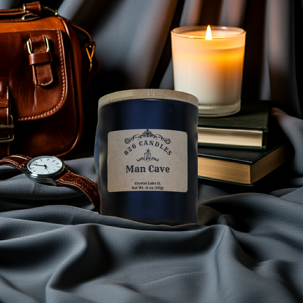 Man Cave Candle - 11oz Amber Bergamot Myrrh