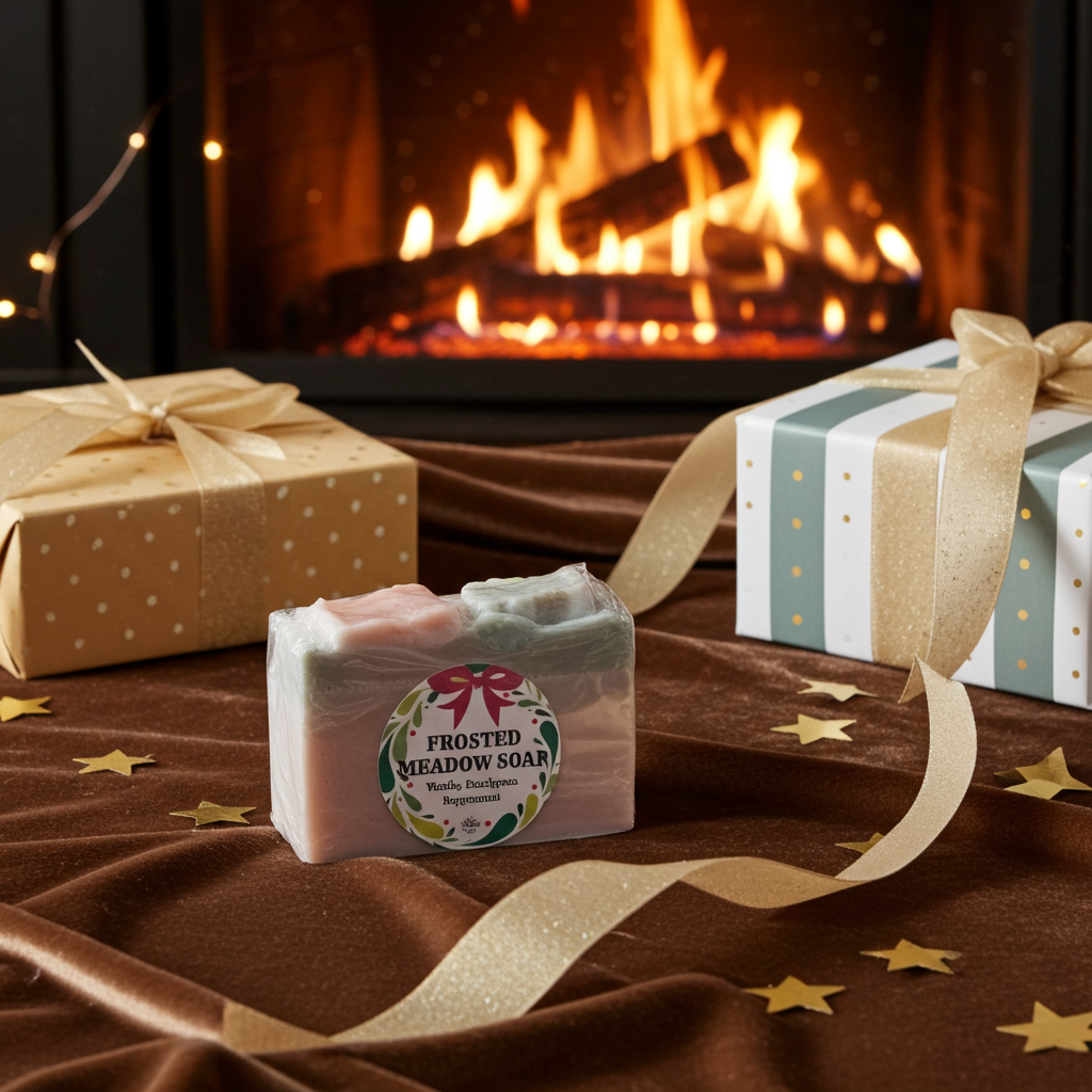 Frosted Meadow Soap - Vanilla Eucalyptus Peppermint