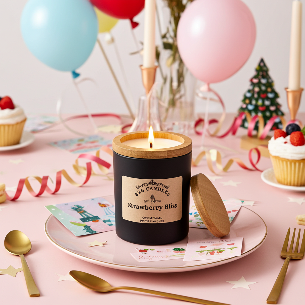 Strawberry Bliss Candle: 11oz Soy Wax Candle