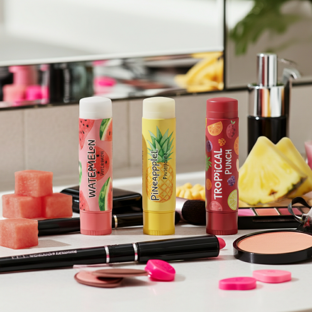 🍉 Watermelon Lip Balm 🍍 Pineapple Lip Balm 🍹 Tropical Punch Lip Balm