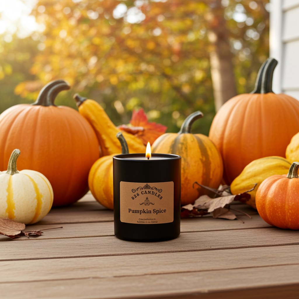Pumpkin Spice scented, 11oz Candle, Fall decor, Thanksgiving decor.