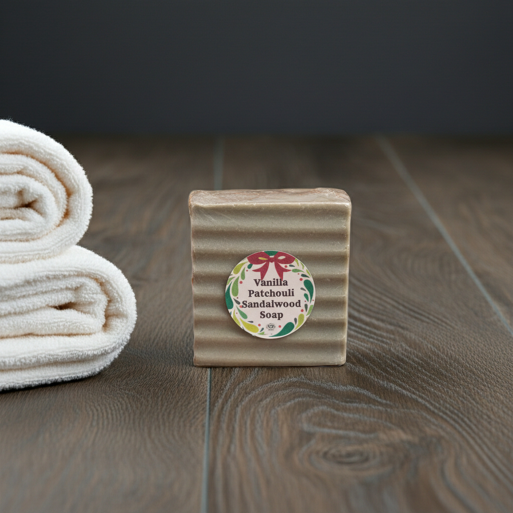 Handmade Christmas Soap – Vanilla • Patchouli • Sandalwood