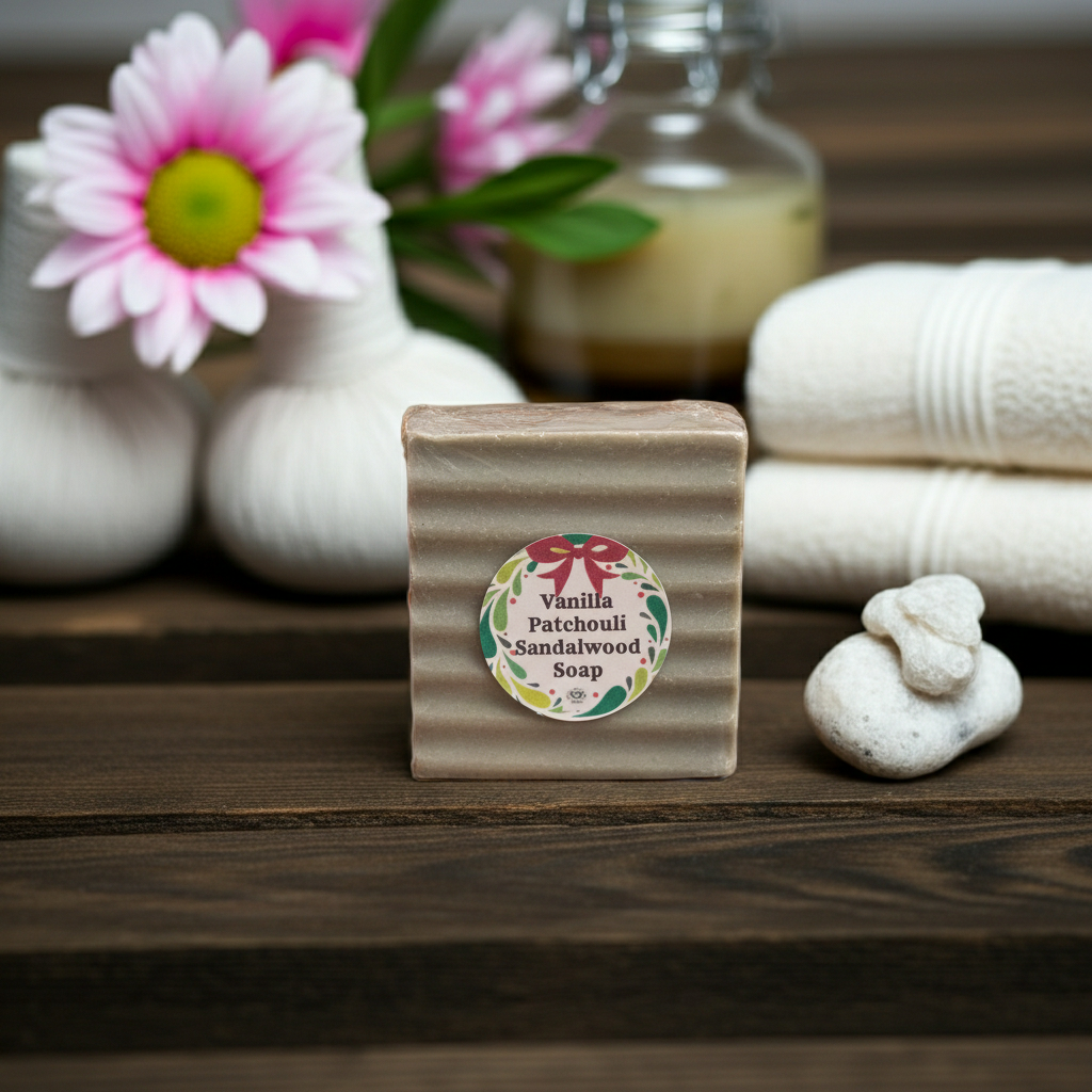 Handmade Christmas Soap – Vanilla • Patchouli • Sandalwood