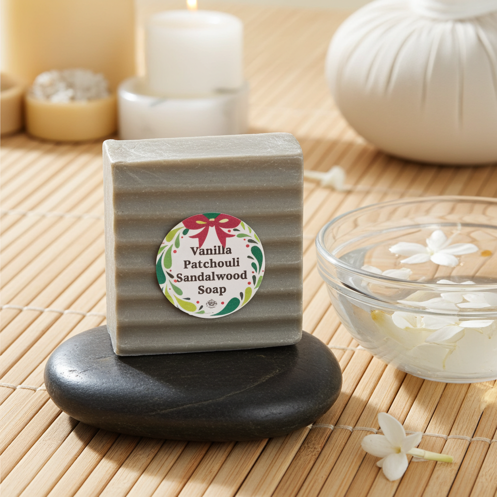 Handmade Christmas Soap – Vanilla • Patchouli • Sandalwood