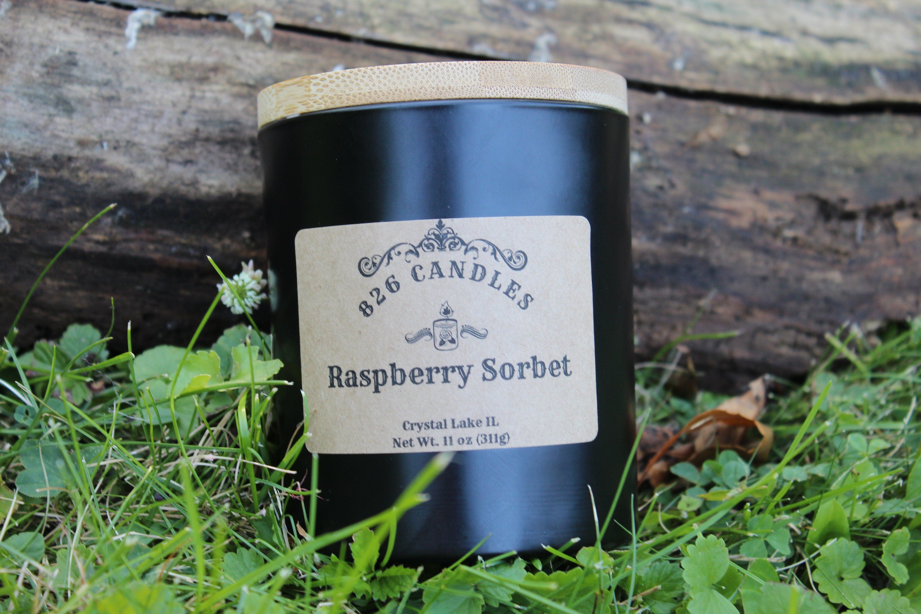 Raspberry Sorbet Scented Candle: 11oz Dessert Candle, 60-70 Hour Burn