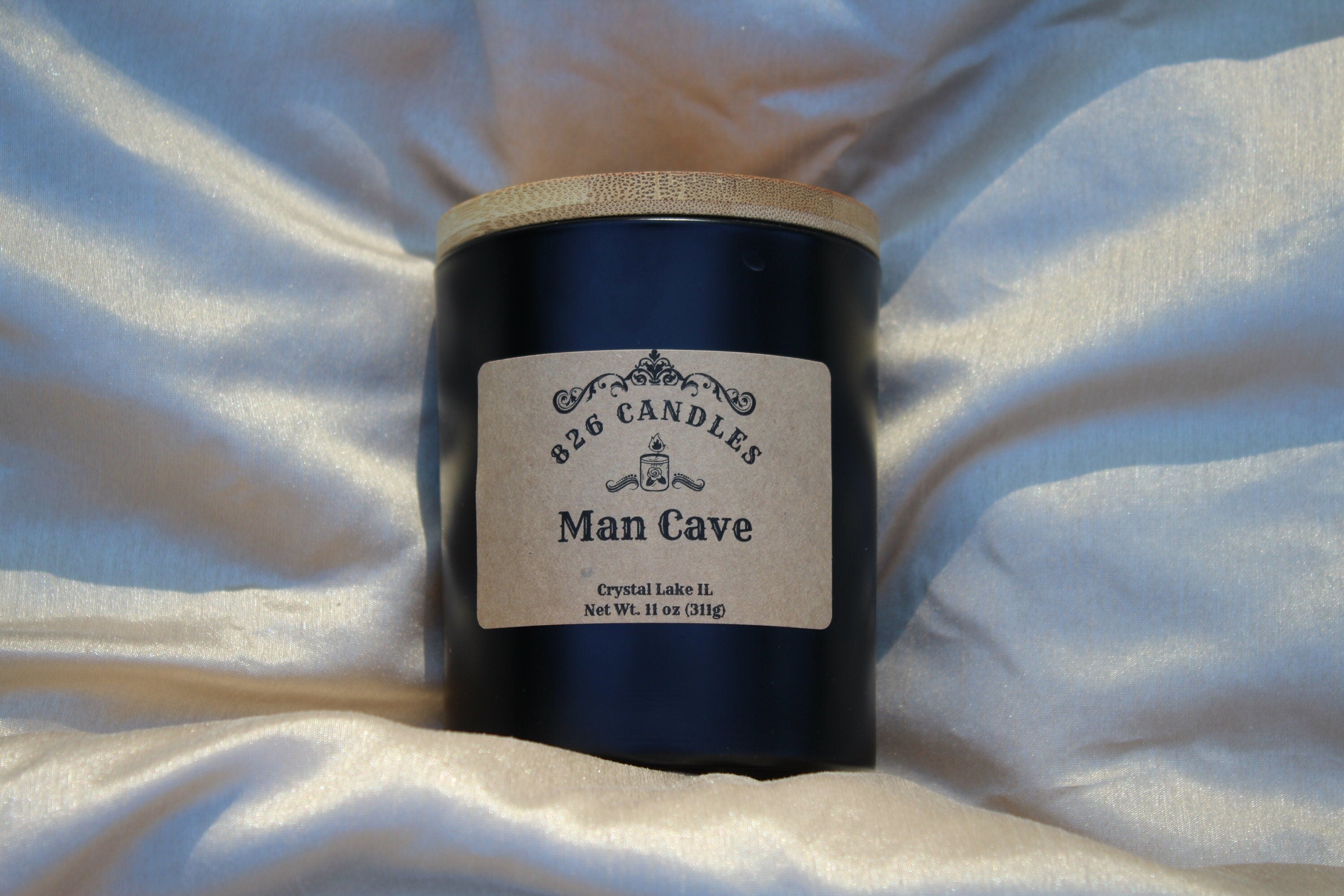 Man Cave Scented Candle - Amber, Bergamot, Myrrh - 11 OZ