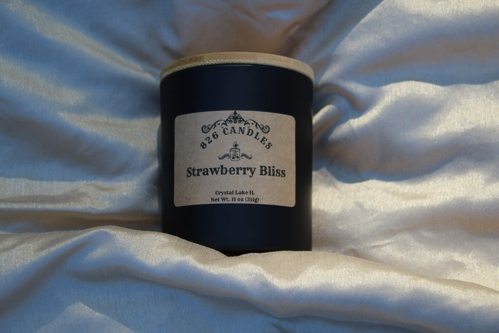 Strawberry Bliss Candle: 11oz Soy Wax Candle