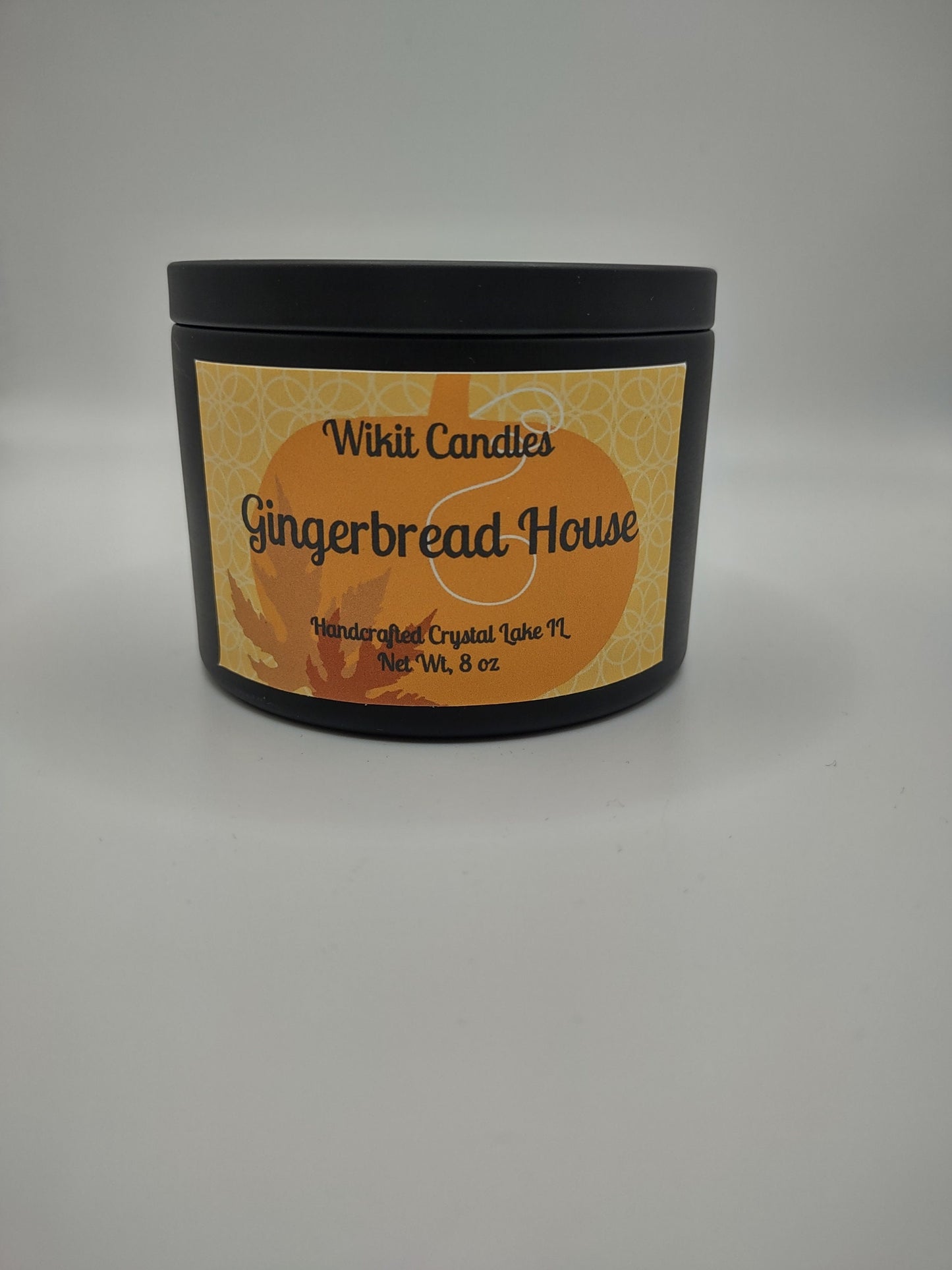 Wassail scented, Autumn Orchard scented, Gingerbread House scented, all 8oz candle black tins.