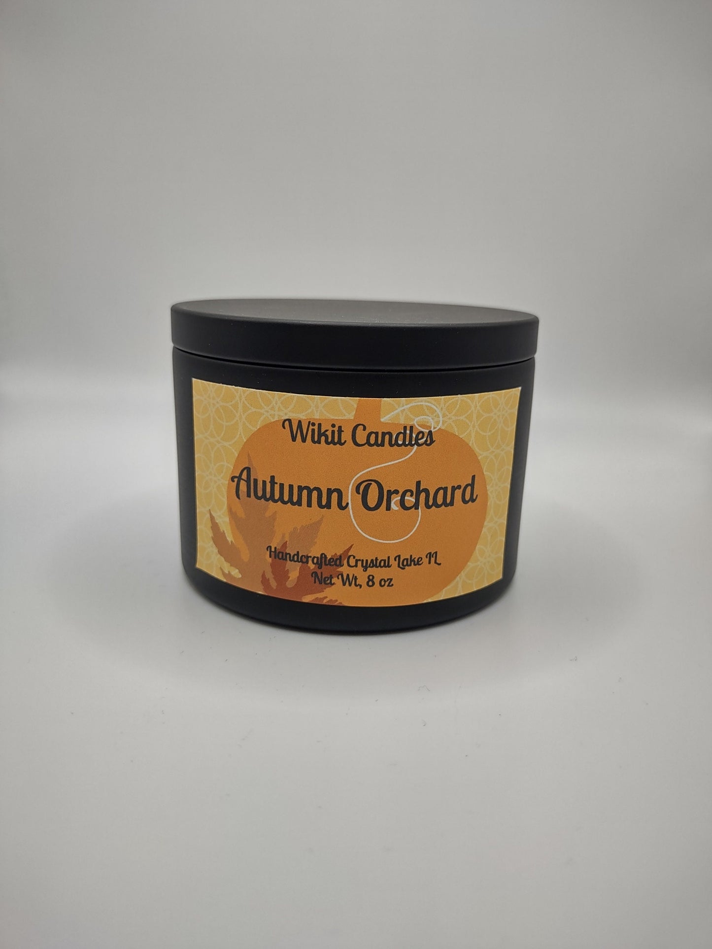 Wassail scented, Autumn Orchard scented, Gingerbread House scented, all 8oz candle black tins.