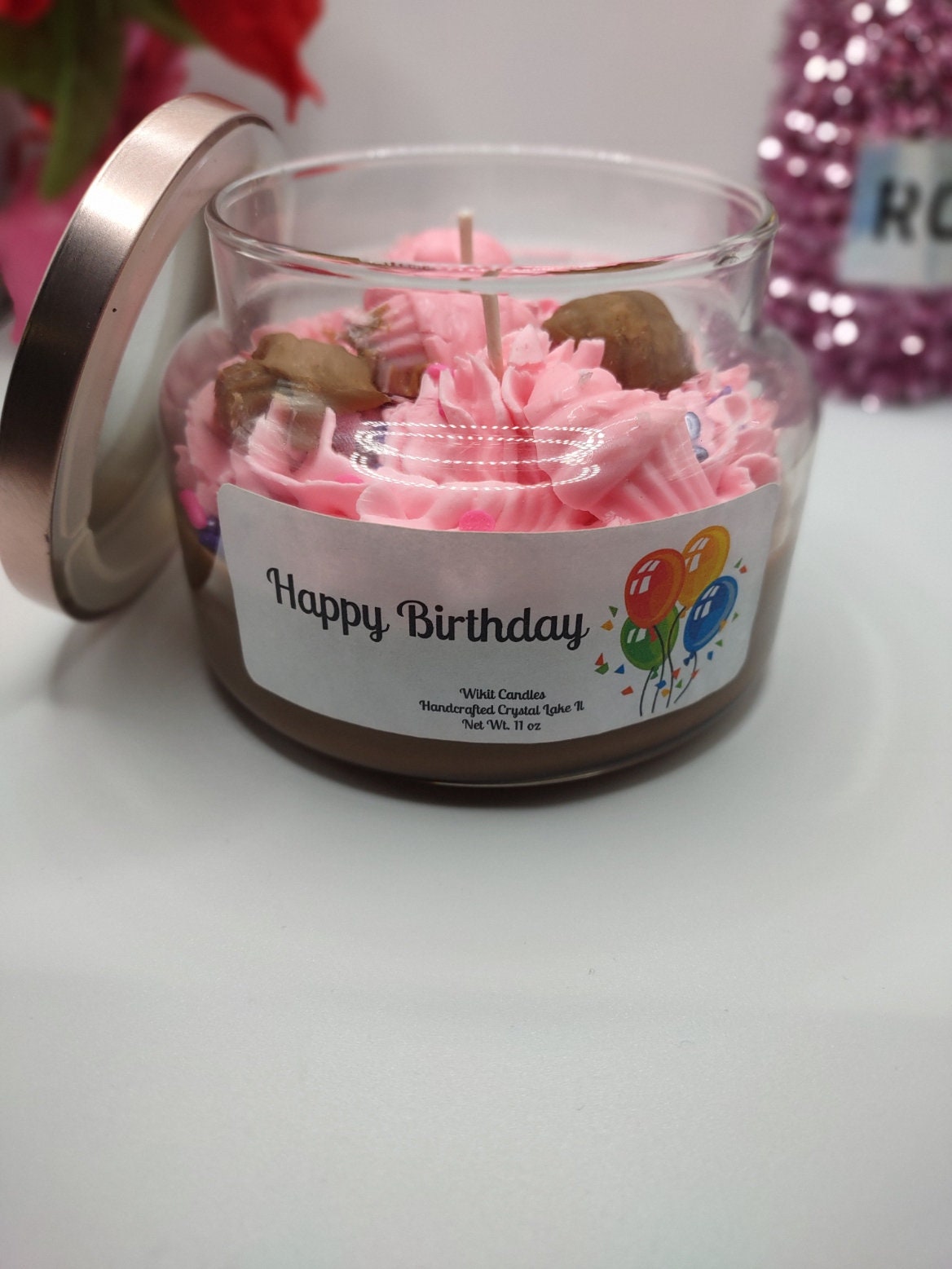 Dessert Candle Birthday cake scented 11 oz candle gift for mom, gift for best friend, gift for her, gift for him,