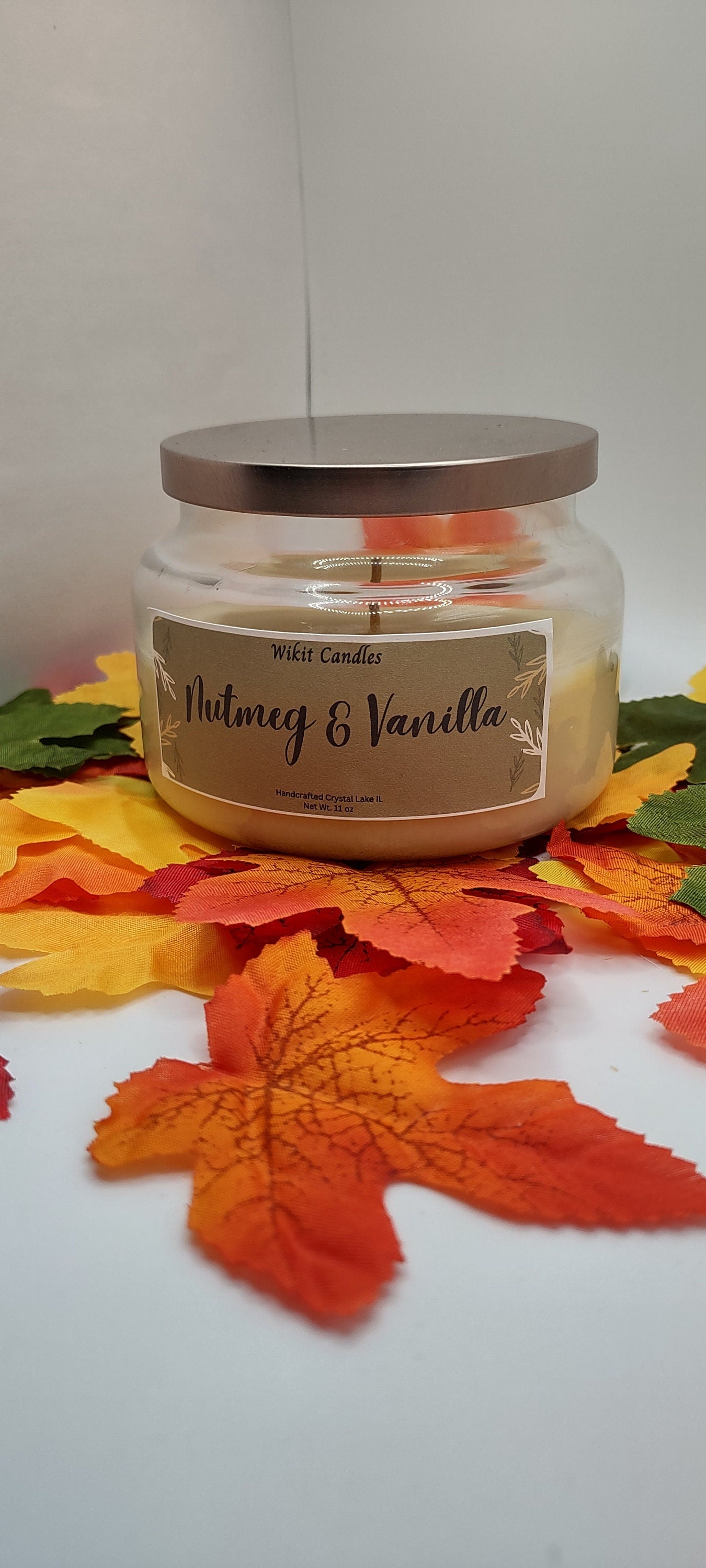 Nutmeg & Vanilla 11oz candle gifts for housewarming gifts for fall ,fall decor