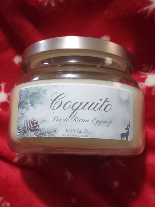 Coquito a Puerto Rican eggnog drink, Christmas gift, home Decore 11 oz candle