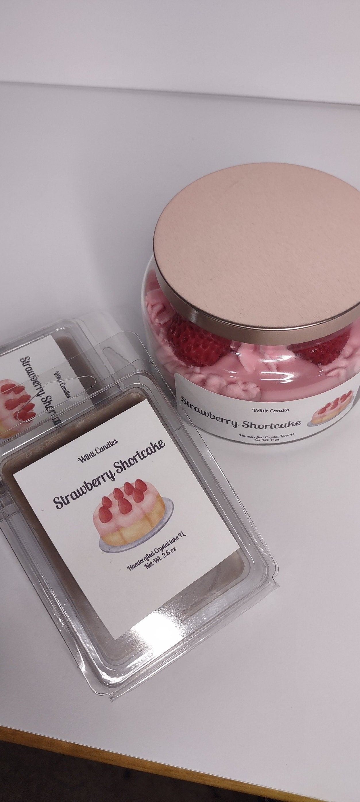 Dessert Candle Strawberry Shortcake 11 oz Candle gift for her home decor best friend gift