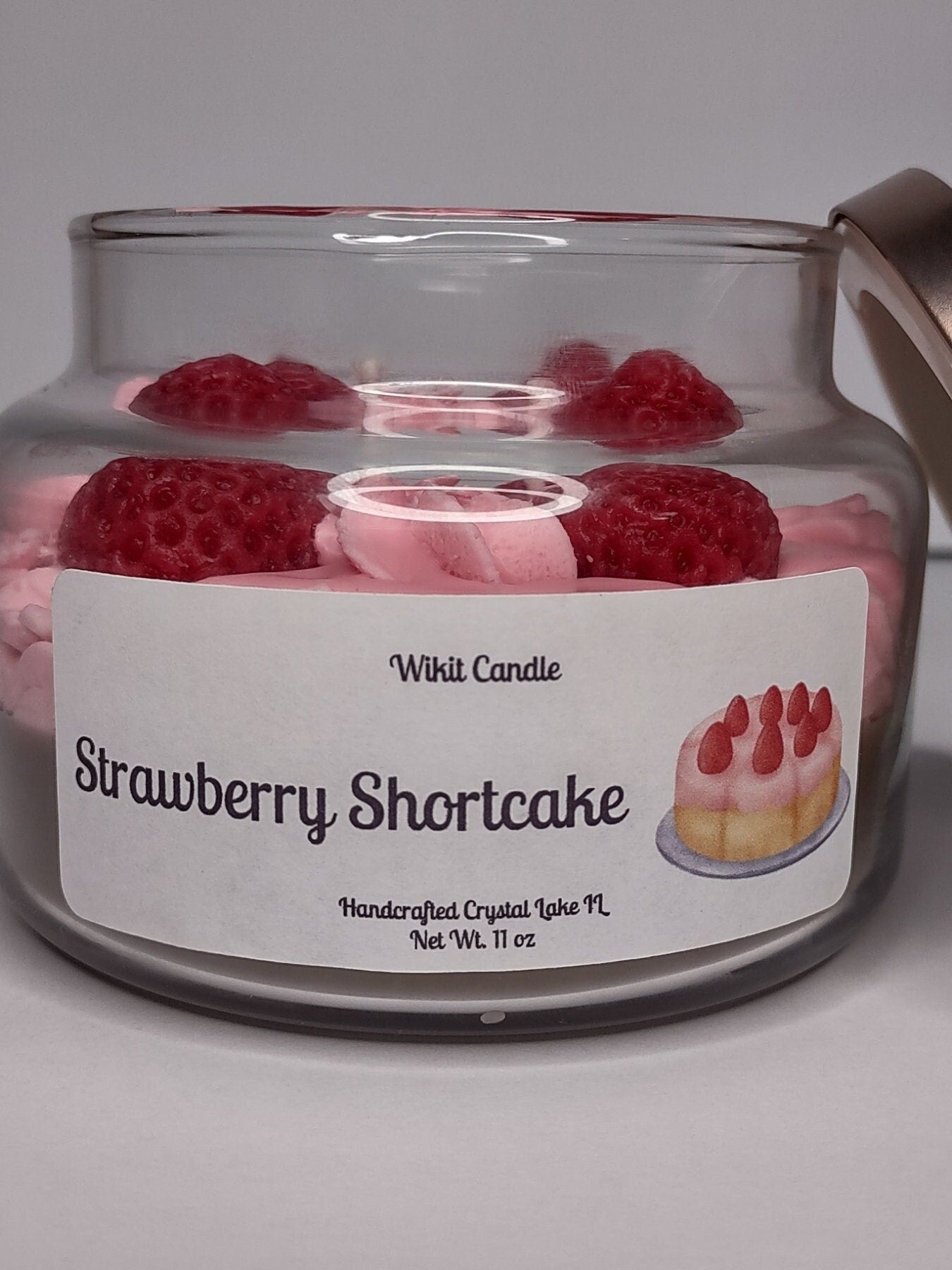 Dessert Candle Strawberry Shortcake 11 oz Candle gift for her home decor best friend gift