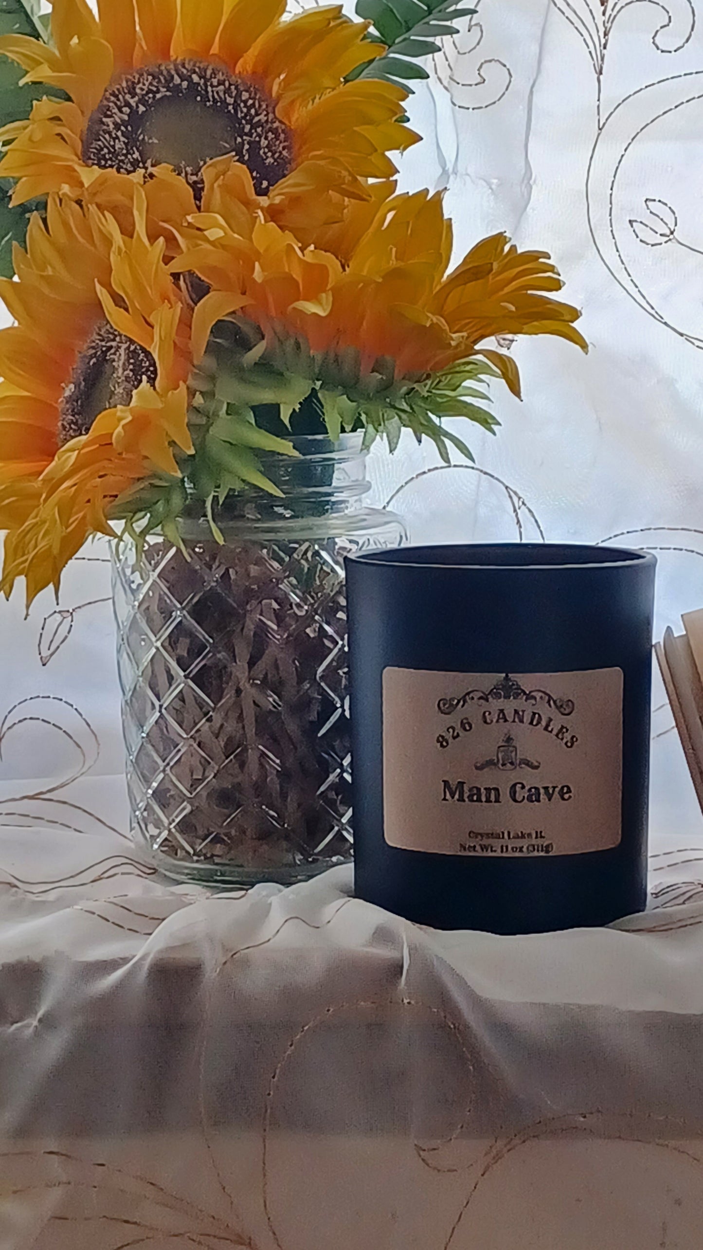 11 oz 'Man Cave' scented candle - a masculine fragrance, perfect as a gift for him.