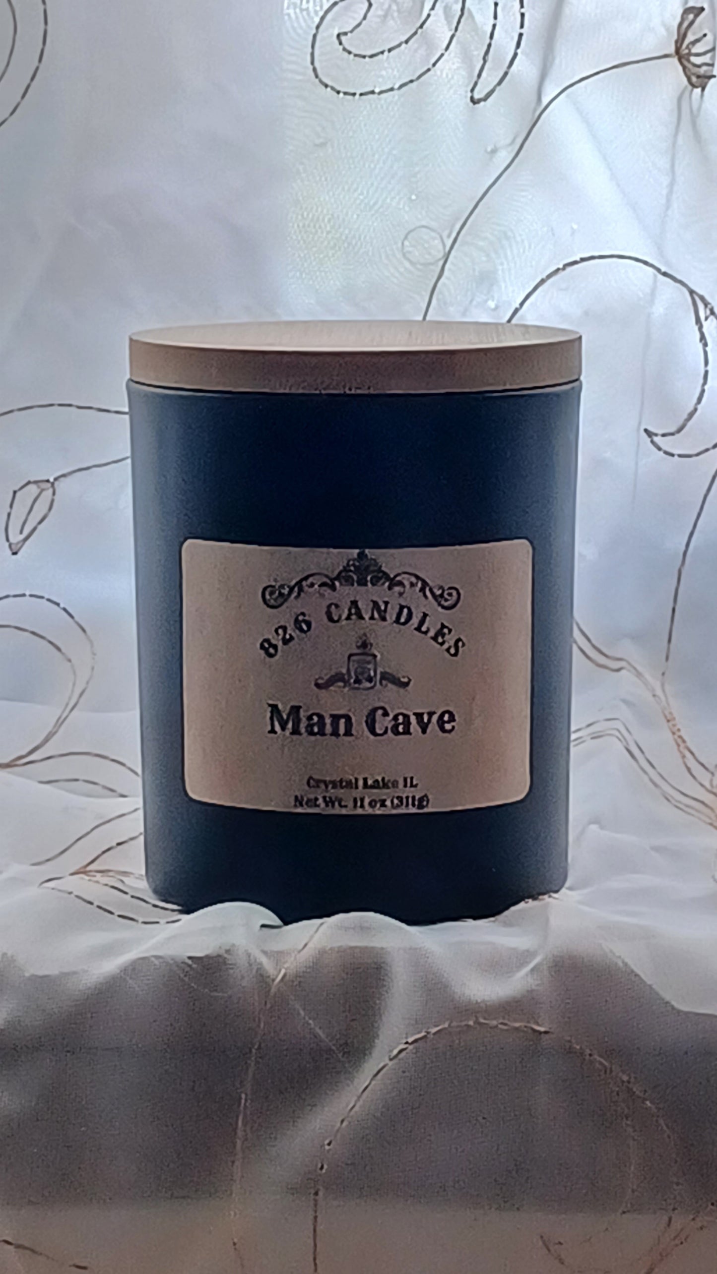 11 oz 'Man Cave' scented candle - a masculine fragrance, perfect as a gift for him.