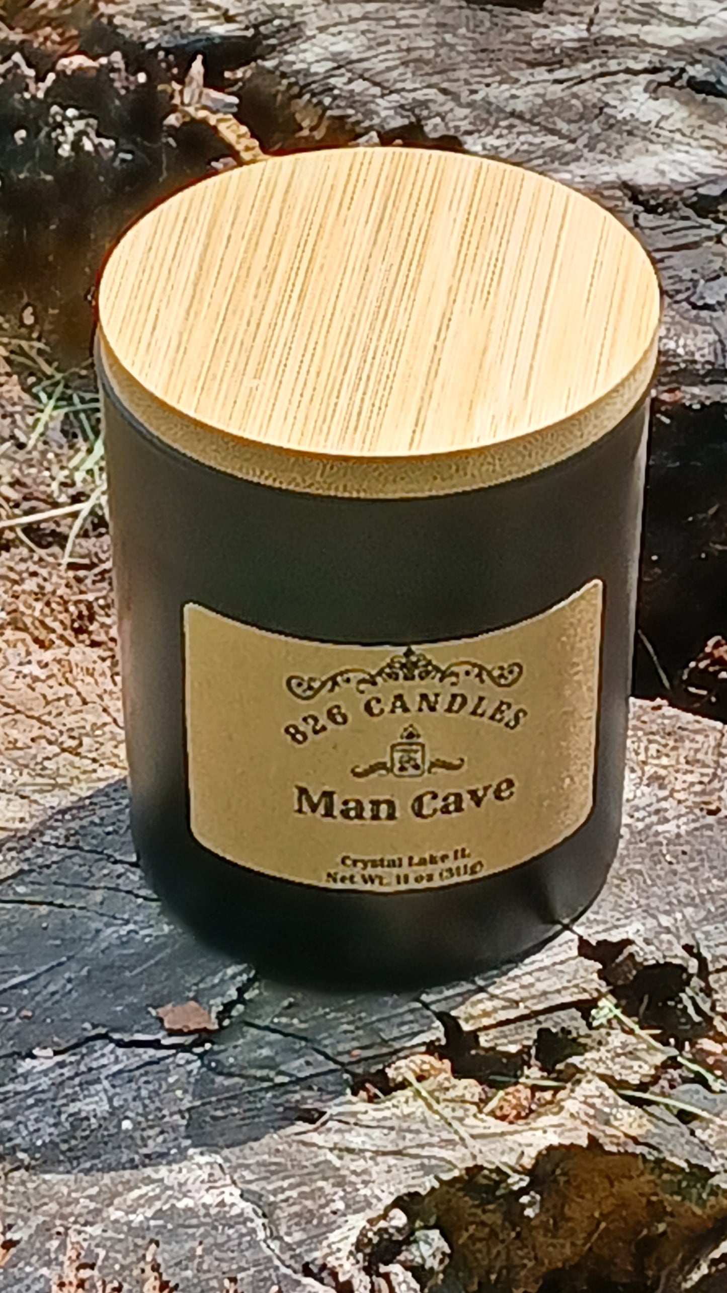 11 oz 'Man Cave' scented candle - a masculine fragrance, perfect as a gift for him.