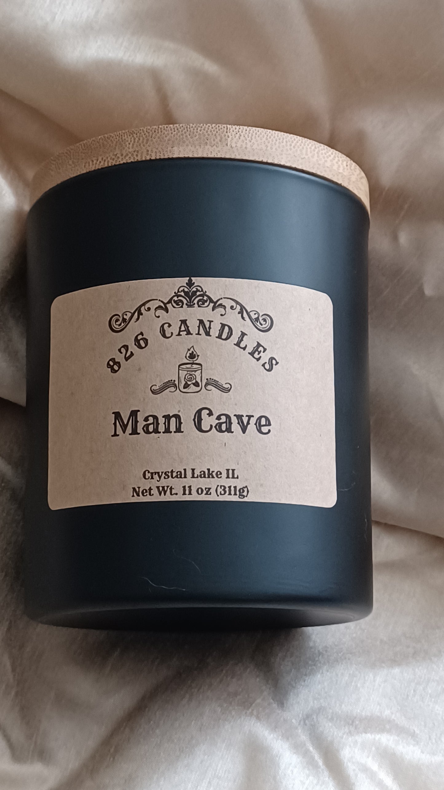 11 oz 'Man Cave' scented candle - a masculine fragrance, perfect as a gift for him.