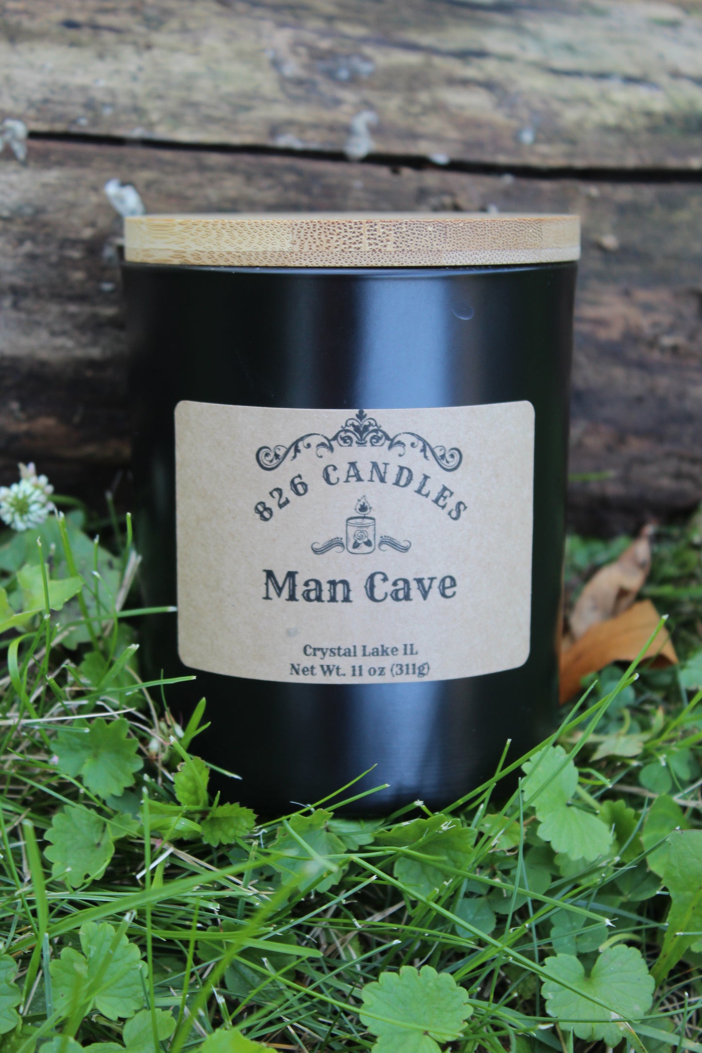 11 oz 'Man Cave' scented candle - a masculine fragrance, perfect as a gift for him.