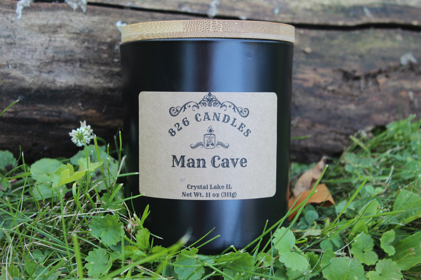 11 oz 'Man Cave' scented candle - a masculine fragrance, perfect as a gift for him.