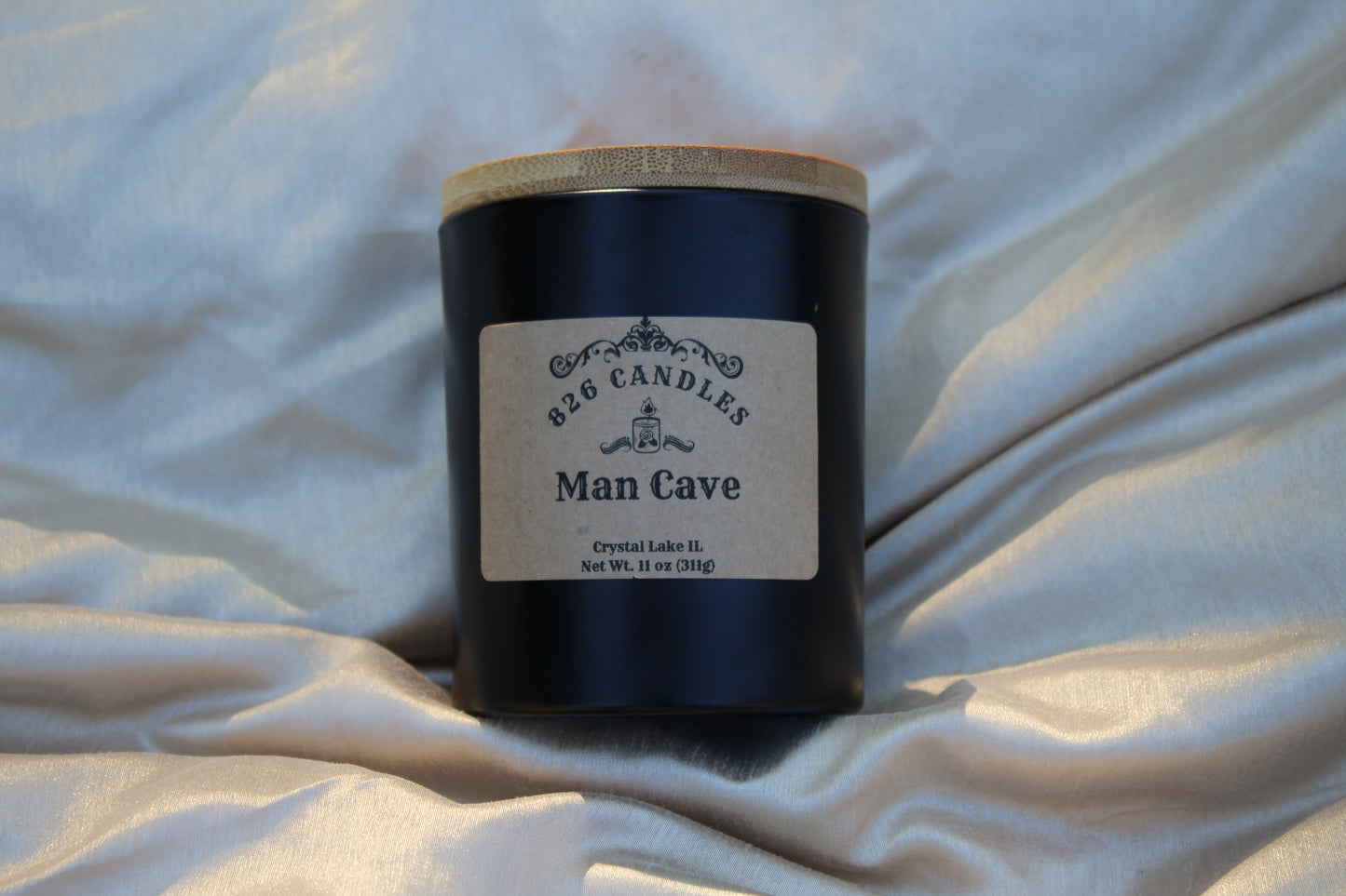 11 oz 'Man Cave' scented candle - a masculine fragrance, perfect as a gift for him.