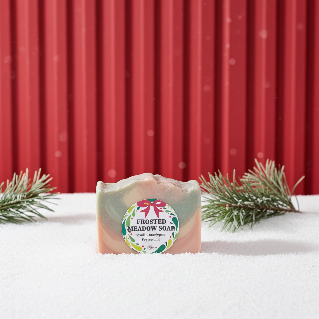 Frosted Meadow Soap - Vanilla Eucalyptus Peppermint
